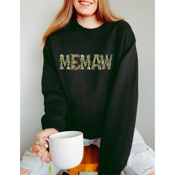 Floral Memaw Sweatshirt, Mother'S Day Gift, Mom, Memaw, Grandma Gift Sweater, Memaw Birthday Gift, Cute Memaw Hoodie TSHIRT All Size S-5XL