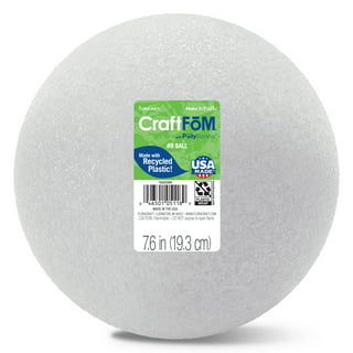 Half Round Foam Styrofoam Polystyrene Ball (8 inch) for Crafting Painting Drawing