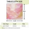 thumbnail image 2 of Pink Gold Wave Marble Pattern Square Fitted Tablecloth with Elastic Edge,Square Table Cover,Washable Elastic Table Cover for Home Kitchen Party Decor 34"x34", 2 of 6
