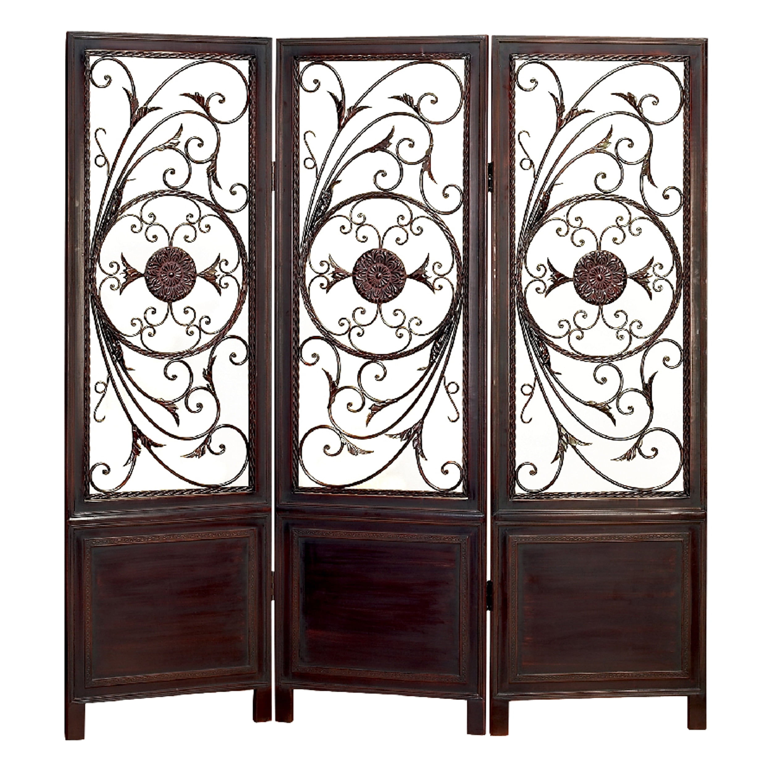 Room Divider with Elegant Metal Designs