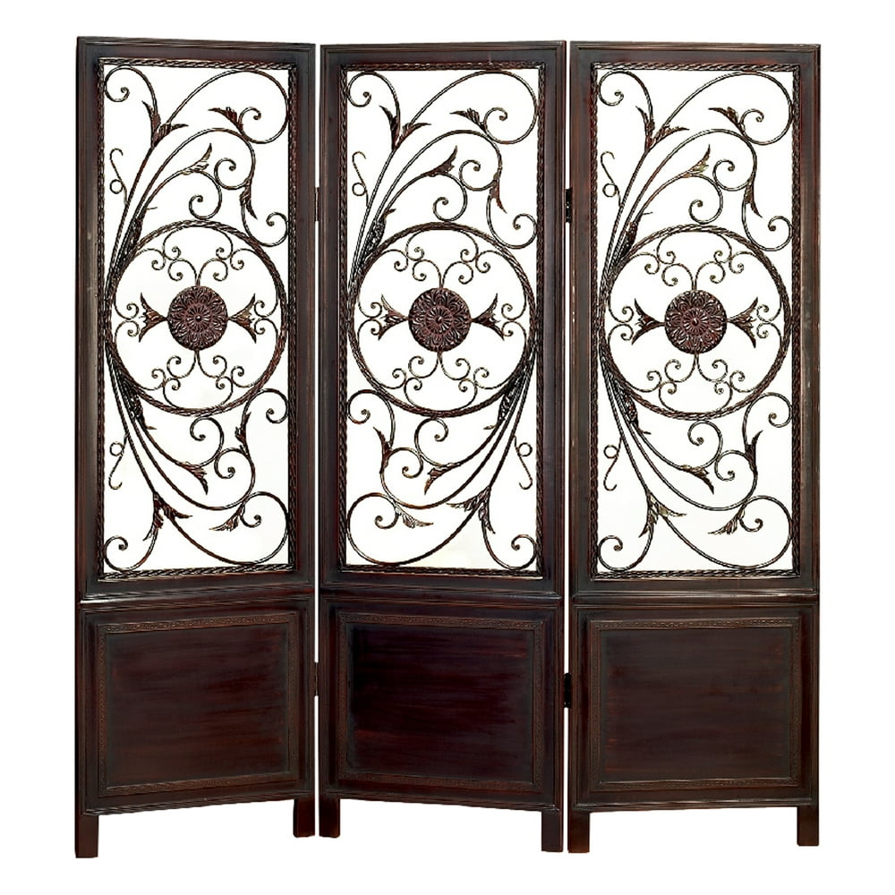 Room Divider with Elegant Metal Designs