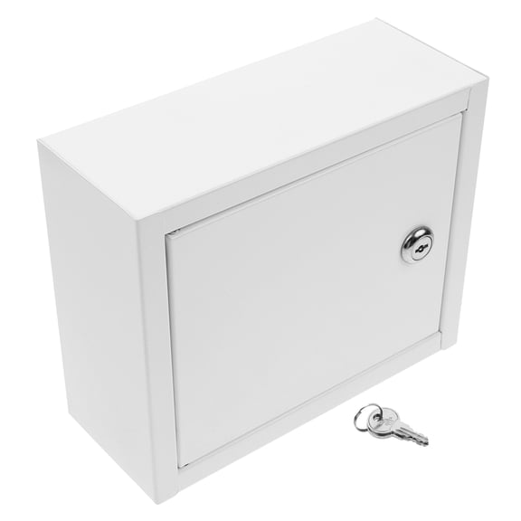 Luxshiny 1Set Wall Mounted Storage Case With Lock For Office Workers 8.7X7.3X3.0In