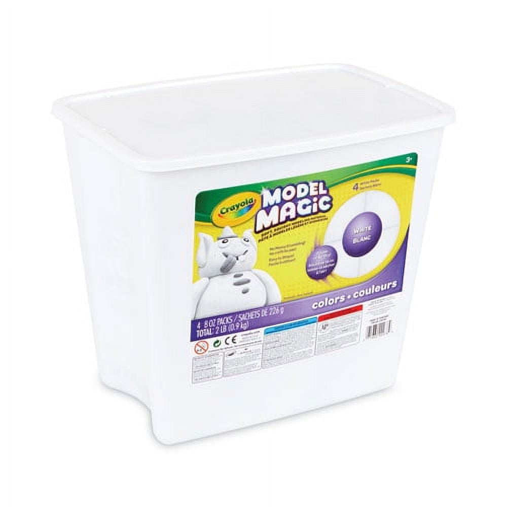 Model Magic Modeling Compound, 8 Oz Packs, 4 Packs, White, 2 Lbs | Bundle of 5