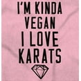 thumbnail image 2 of Vegan Love Karats Funny Diamond Lover Womens Fitted Plus Size Graphic Tee Brisco Brands 2X, 2 of 5