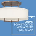 thumbnail image 4 of Hampton 3 - Light Brushed Bronze Dark Brown Mid Century Modern Incandescent Metal, 4 of 8