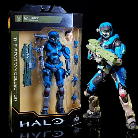 Halo Blue Spartan 8" Action Figures Set, Halo Collectible Toys Birthday Gifts, Kids Toys PVC soldier Character Collection Party Favors, Gift Basket Filler Decoration