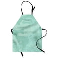 thumbnail image 1 of Marble Print Apron, Pastel Abstract Natural Stone Inspired Illustration of Forms, Unisex Kitchen Bib with Adjustable Neck for Cooking Gardening, Adult Size, Seafoam Almond Green, by Ambesonne, 1 of 4