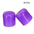 thumbnail image 2 of 20pcs Rubber End Caps 30mm ID Vinyl Round Tube Bolt Cap Cover Screw Thread Protector Purple, 2 of 5