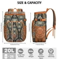 thumbnail image 3 of Retro Paisley Design Insulated Cooler Backpack - 20L Leakproof Soft Cooler Bag with Thickened Foam, Durable for Travel & Camping, 3 of 6
