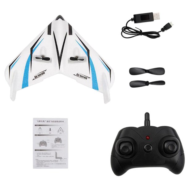 FX 601 RC Avión Control remoto Avión Niños Adultos Avión Niños Juguetes para niños Avión de ala fija de espuma Planeador de espuma para principiantes Azul Sunnimix Planeador de espuma