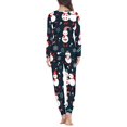 thumbnail image 3 of Renewold Comfortable Pj Set Women's Christmas Snowman Snowflake Graphic Long Sleeve Shirt & Pants Personalized Loose Fitting Home Indoor Crewneck Nightwear Loungewear Size 5XL, 3 of 4
