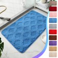 thumbnail image 3 of LiUMX Thickened Absorbent Bathroom Rug Mat | Non-Slip Toilet Floor Carpet | Soft Plush Bedroom Door Mat | 60x40cm | Multiple Colors, 3 of 6