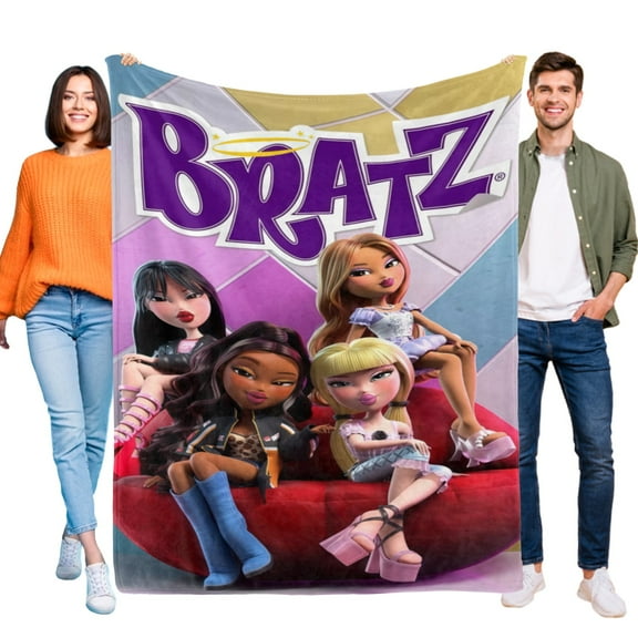 bratz Throw Blanket Gifts for Fans Lover Girls Boys Women Present Hoodie Him Bed 60"x80"