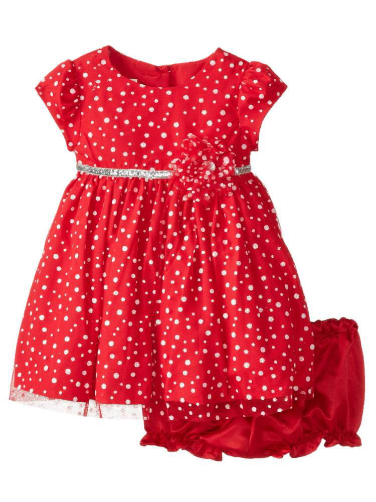 NEW ASHLEY ANN BABY GIRLS DRESS CHERRIES RED BLACK WHITE SZ 18M 24M 3T 4T 