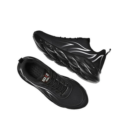 

Kesitin Mens Fashion Slip Resistant Sneakers Outdoor Comfortable Athletic Shoes Black 9