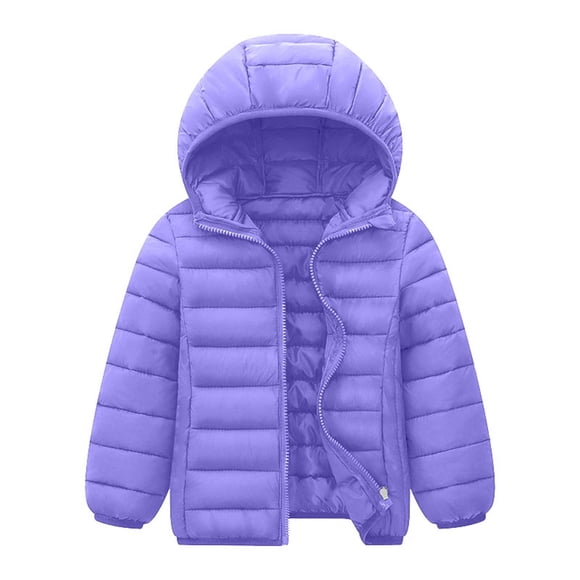 Manteau pour Enfants Manteau d'Hiver Filles Garçons Décontracté à Capuche Uni Tout-Petit Manteau d'Extérieur Coupe-Vent Chaud Manteau Veste pour Filles Taille : 7-8 Ans