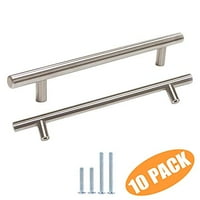 Black Surepromise 10 X Cabinet Knobs Kitchen Door Handles Single Hole Stainless Steel Square T Bar Cupboard Furniture Drawer Pull 50mm Pulls Diy Tools Clinicadelpieaitanalopez Com