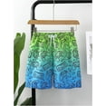 thumbnail image 5 of Youth Shorts Boy's Patchwork Drawstring Waist Printed Summer Boho Track Shorts, 5 of 6