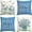 Forget Me Not, variant on Home Sweet Home Eucalyptus Leaves Green Throw Pillow Covers, 16x16 Inch Spring Summer Seasonal Decorations for Home Set of 4