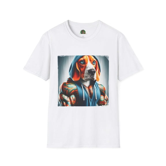 Beagle Muscle Dog Wearing Hoodie