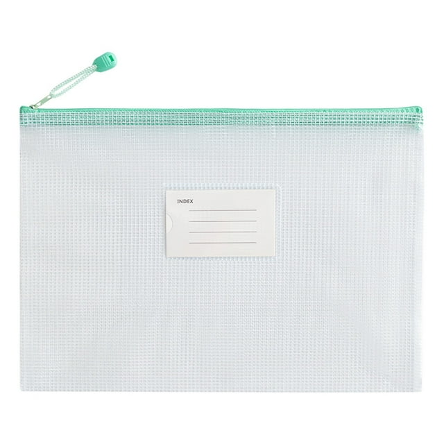 Dvkptbk Sacs à Fermeture Éclair en Maille Sac pour Documents Pochettes pour Documents A4 Chemises