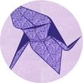 thumbnail image 1 of Ahgly Company Machine Washable Indoor Square Transitional Purple Area Rugs, 3' Square, 1 of 7