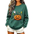 thumbnail image 3 of VKOYWKM Oversized Halloween Sweatshirts Women Pumpkin Graphic Sweatshirts Crewneck Long Sleeve Fall Sweatshirt Vintage Spooky Halloween Pullover Sweatshirts, 3 of 8