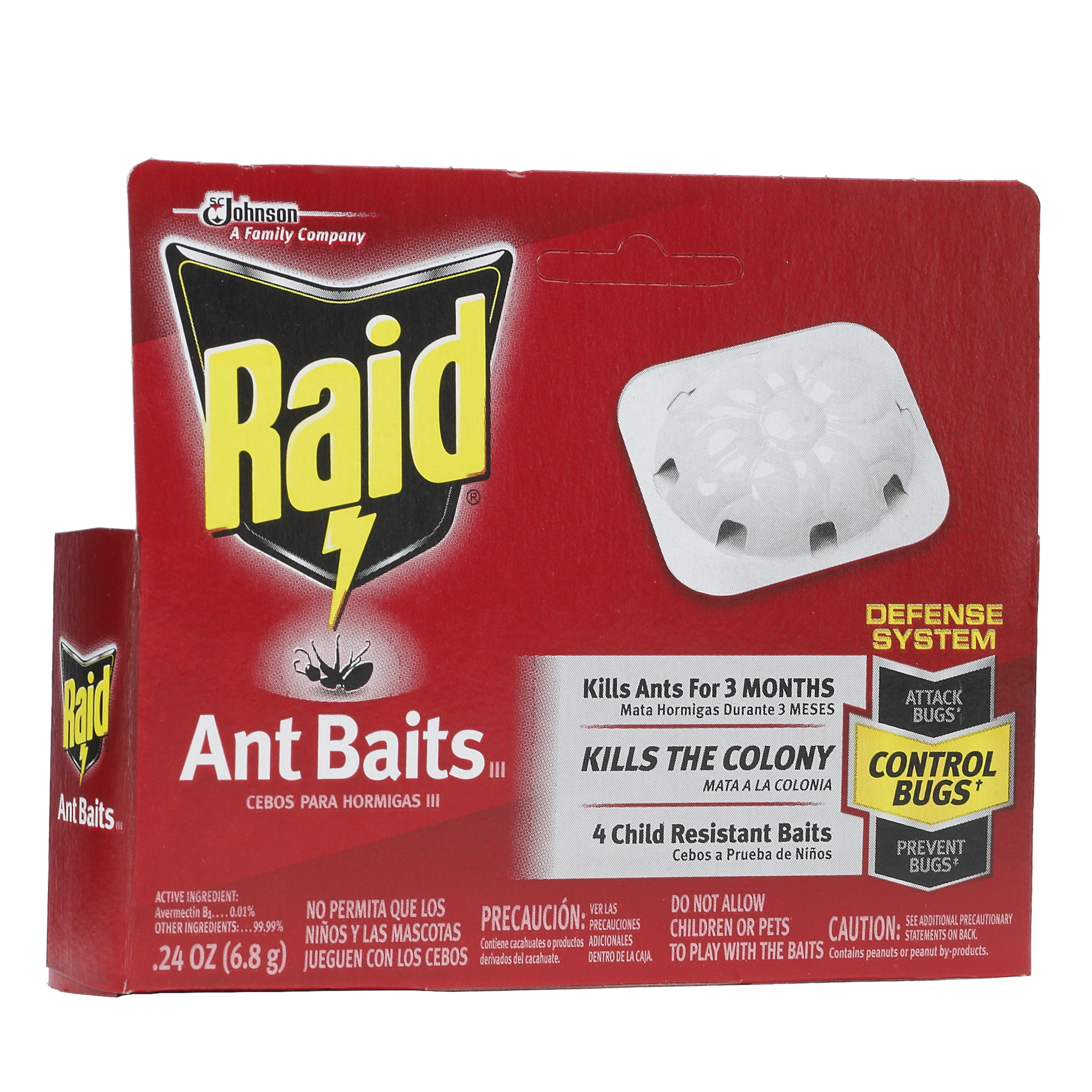 Raid Ant Baits 4 child resistant baits nib 