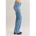 thumbnail image 3 of I AM A FASHION JUNKY Judy Blue Full Size Mid Rise Bootcut Jeans with Contrast Wash & Front Patch Pockets Plus Size (MD, 11(30)), 3 of 19