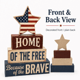 thumbnail image 4 of Patriotic Wood Tabletop Sign, American Flag Home Decor for 4th of July Memorial Day Shelf Table Decorations Set 1, 4 of 7