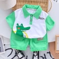 thumbnail image 5 of Baby Boy Outfits Toddler Boys Clothes Kids Summer Cotton Cute Printed Short Sleeve Sports 0 3 6 12 18 24 Months Pajama Set T shirt + Drawstring Pants 2 Piece, 5 of 5
