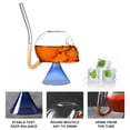 thumbnail image 3 of Skull Cocktail Glasses, 6.7oz Vampire Wine Glass Cup With Built-in Straw Novelty Whiskey Cup Mugs for Wine Champagne Juice Home Bar Party, 3 of 9