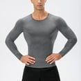 thumbnail image 2 of Yiliang Mens Long Sleeve Shirts Slim Fit Warm Heated Undershirts Fall and Winter Clothing,Gray,XL, 2 of 6
