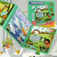 thumbnail image 4 of Brain Game Colorful Smooth Edges Interesting 3 in 1 Multifunctional Entertainment Cardboard Magnetic Advanced Education Jigsaw Puzzle for Kindergarten, 4 of 6