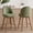 Green, variant on Daluvenix Swivel Counter Height Bar Stools Set of 3, 26" Upholstered Bar Chairs with Curved Back and Wood Legs, Mid Century Chenille Fabric Barstools, Modern Kitchen Island Chair