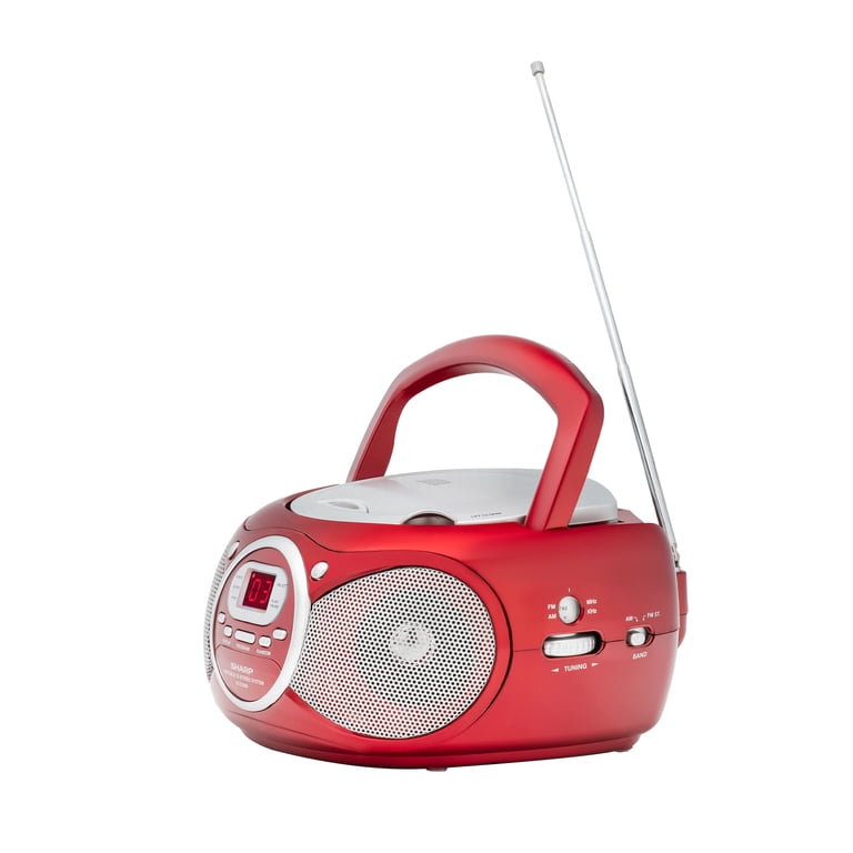 Sharp QT-CD280(RD) Portable CD Boombox with AM/FM Stereo Radio