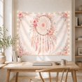 thumbnail image 5 of Floral Garden Dreamcatcher with Soft Consists Circular, Nostalgic Vintage for Botanical Art Lovers, Wall Decor, Valentine'S Day Gift, Tapestry Wall Hanging for Dorm and Living Room, 5 of 7