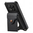 thumbnail image 3 of For Xiaomi Redmi Note 14 Pro 4G Case Mirror Card Holder Litchi Texture Leather Phone Back Cover with Long Strap, 3 of 5
