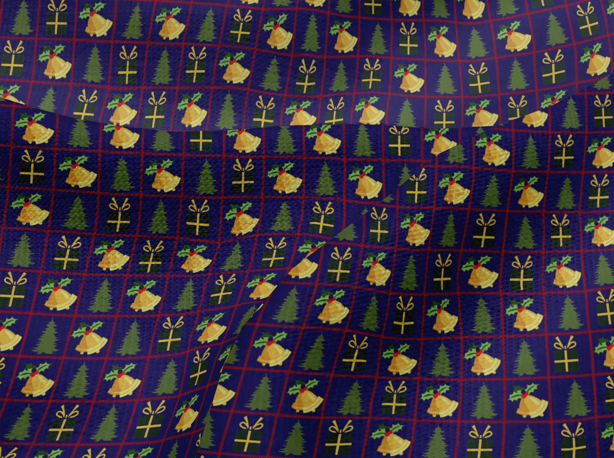 oneOone Viscose Jersey Dark Blue Fabric Christmas Sewing Craft Projects Fabric Prints By Yard 60 Inch Wide