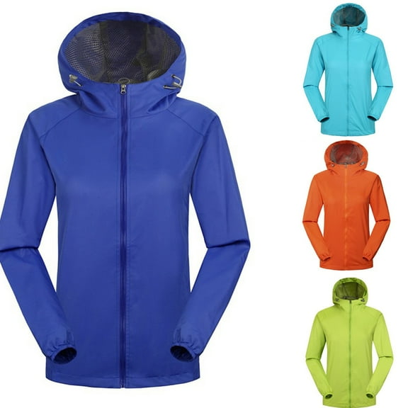 Aboser Women's Rain Jackets with Hood Lightweight Soft Shell Windbreaker Outdoor Waterproof Sports Jacket UV Sun Protection Raincoats with Pockets