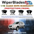 thumbnail image 2 of 2009 Pontiac Torrent Beam Wiper Blades Wipers w/1yr Warranty (Set of 3) w/Rear Wiper, 2 of 5