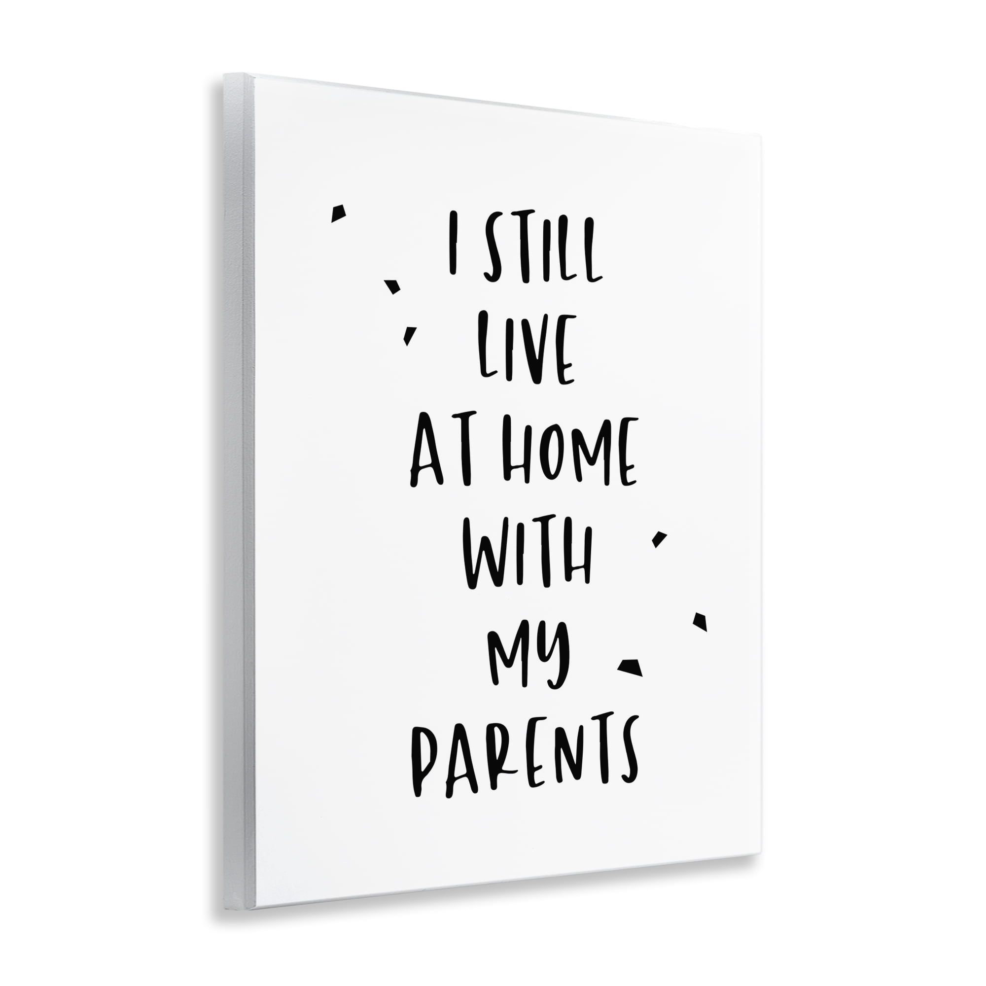 Stupell Industries Live with Parents Phrase Typography Painting Unframed Art Print Wall Art, 11 x 14