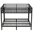 thumbnail image 5 of Aukfa Heavy Duty California King over California King Metal Bunk Bed with Ladders and Guardrail for Kids, Teens and Adults, Black, 5 of 8