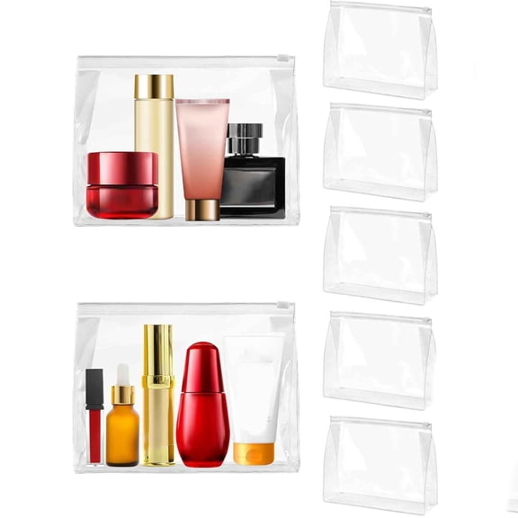Mini Clear Makeup Bags Bulk, Small Clear Plastic Zipper Pouches Waterproof Travel Toiletry Bags for Cosmetic, Swimsuit, Bikini, Vacation