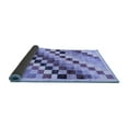 thumbnail image 2 of Ahgly Company Indoor Square Checkered Blue Modern Area Rugs, 5' Square, 2 of 4
