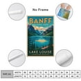 thumbnail image 2 of Lake Louise Classic Poster Retro Banff Cityscape with Scenic Views & Outdoor Beauty Canvas Poster, 2 of 8