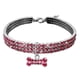 thumbnail image 1 of Collar para mascotas con diamante, colgante de hueso elástico de diamante de cristal ajustable para gatos y perros de boda, 1 of 5