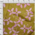 thumbnail image 3 of oneOone Silk Tabby Dark Mustard Fabric Asian Block Floral Diy Clothing Quilting Fabric Print Fabric By Yard 42 Inch Wide, 3 of 4