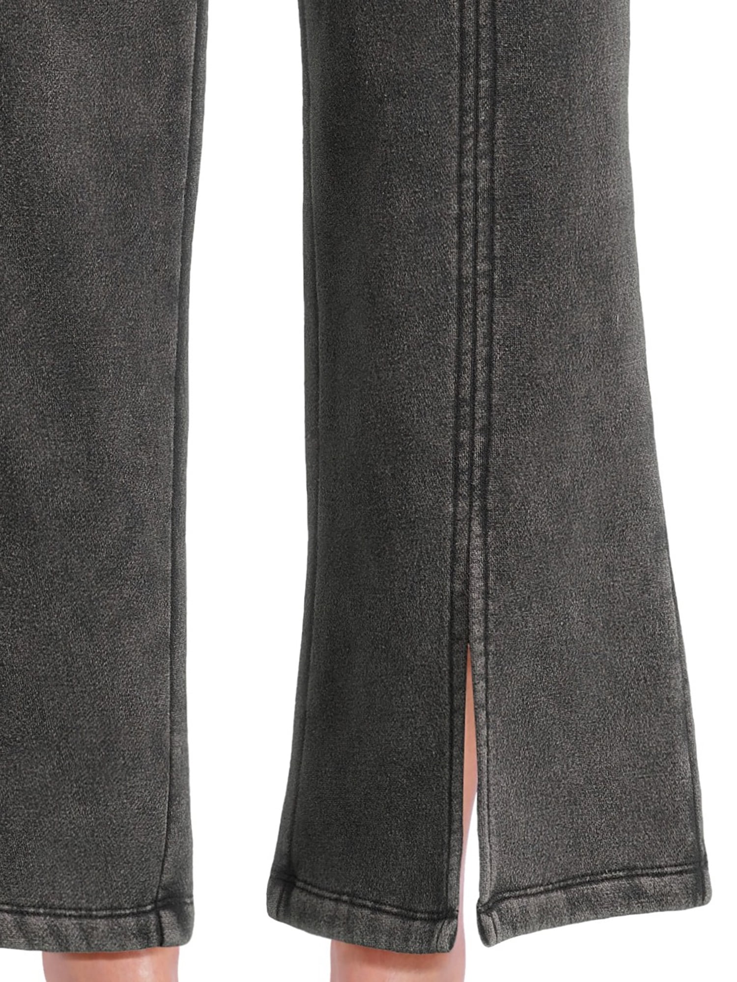 Self Esteem Juniors Washed Wide Leg Sweatpants with Slits, Sizes XS-XL