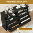thumbnail image 3 of Commode à 6 Tiroirs pour Chambre, avec Lumières DEL RVB et Prise de Courant, Commode de 55 Pouces de Large Meuble Télé pour Télé de 55 Pouces, pour Garde-Robe, Salon, Entrée, 3 of 8